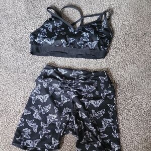 PINK Victoria's Secret Black and White Athletic Shorts